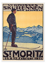 Poster  St. Moritz (allemand) - Walter Kupfer