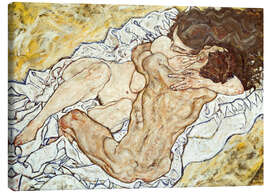 Tableau sur toile  L'Étreinte - Egon Schiele