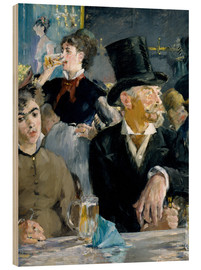 Tableau en bois  Au Café, Café-concert - Edouard Manet