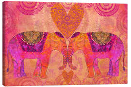 Tableau sur toile  Éléphants amoureux - Andrea Haase