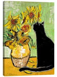Tableau sur toile  Le chat de Van Gogh - JIEL