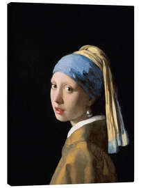 Tableau sur toile  La Jeune Fille à la perle - Jan Vermeer