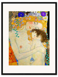 Impression artistique encadrée  Mère à l'enfant (détail) - Gustav Klimt