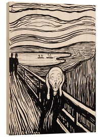 Tableau en bois  Le Cri - Edvard Munch