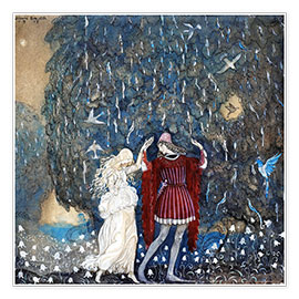 Poster  Lena danse avec le chevalier - John Bauer