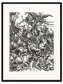 Impression artistique encadrée  Quatre Cavaliers de l'Apocalypse - Albrecht Dürer