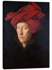 Tableau sur toile  Homme au turban rouge - Jan van Eyck