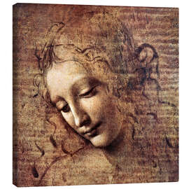 Tableau sur toile  Jeune fille décoiffée (La Scapigliata) - Leonardo da Vinci