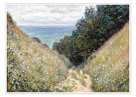 Poster  Route à La Cavée, Pourville - Claude Monet
