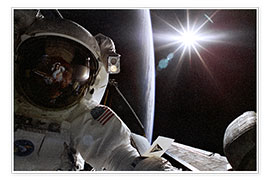 Poster  Spacewalk, Joseph R. Tanner, STS-82 - NASA
