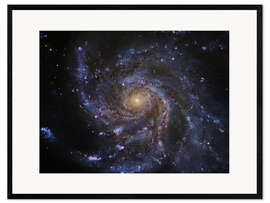 Impression artistique encadrée  Galaxie du Moulinet (M101), image prise par Hubble - Robert Gendler