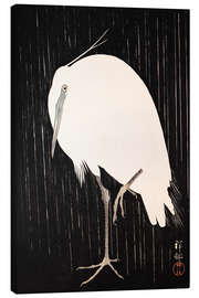 Tableau sur toile  Grue de Sibérie sous la pluie - Ohara Koson