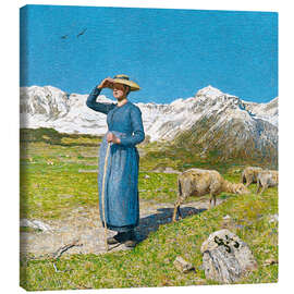 Tableau sur toile  Midi dans les Alpes - Giovanni Segantini
