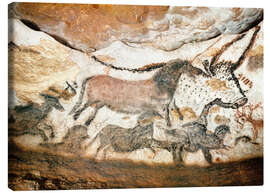 Tableau sur toile  Lascaux cave, Aurochs and horses