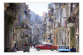 Poster Dans les rues de La Havane