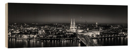 Tableau en bois  Vue panoramique de Cologne - rclassen