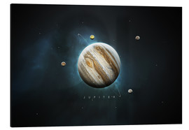 Tableau en aluminium  Système solaire, Jupiter (anglais) - Tobias Roetsch