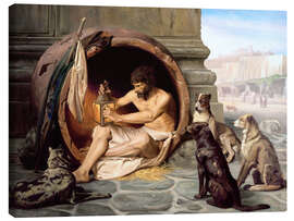 Tableau sur toile  Diogène dans son tonneau - Jean Leon Gerome