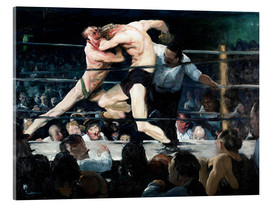 Tableau en verre acrylique  Rencontre de boxe chez Sharkey - George Wesley Bellows