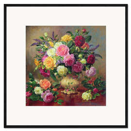 Impression artistique encadrée  Roses d'un jardin victorien - Albert Williams