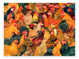 Poster  Une multitude de poules - Ditz