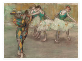 Poster  Arlequin - Edgar Degas