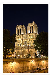 Poster Notre-Dame de Paris de nuit