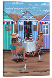 Tableau sur toile  Bungalows de plage et thés de l'après-midi - Peter Adderley