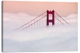 Tableau sur toile  Pont du Golden Gate dans les nuages