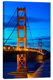 Tableau sur toile  Golden Gate Bridge at sunset, San Francisco