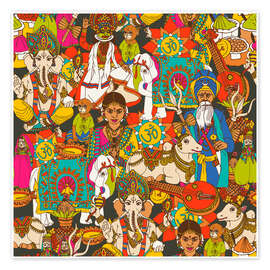 Poster Indian pattern