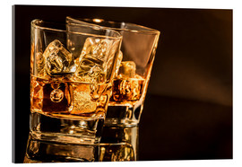 Tableau en verre acrylique  Verres de whisky