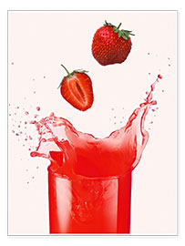 Poster Jus de fraise