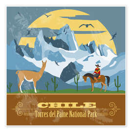 Poster  Chile, Torres del Paine