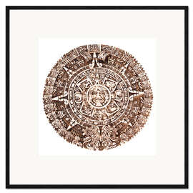 Impression artistique encadrée  Calendrier maya
