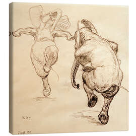 Tableau sur toile  Deux éléphants dansant - Heinrich Kley