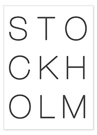Poster  Stockholm minimaliste - Finlay and Noa