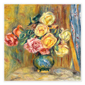 Poster Roses dans un vase