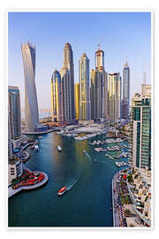 Poster  Marina de Dubai vue du ciel