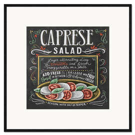 Impression artistique encadrée  Recette de la salade Caprese (anglais) - Lily & Val