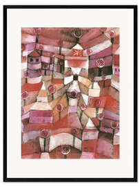 Impression artistique encadrée  Le jardin de roses - Paul Klee