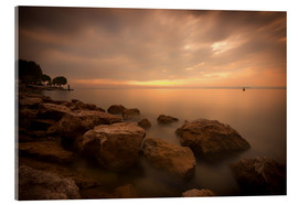 Tableau en verre acrylique  Lake Garda Bardolino Sunset Italy - Filtergrafia