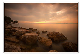 Poster  Lake Garda Bardolino Sunset Italy - Filtergrafia