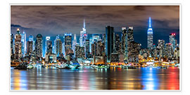 Poster Skyline de New York la nuit