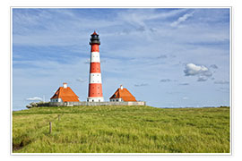 Poster  Le phare de Westerhever, mer du Nord