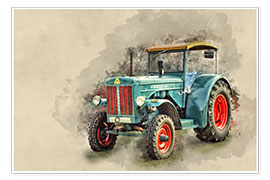 Poster  Hanomag tracteur ancien - Peter Roder