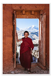 Poster  Jeune moine bouddhiste au Népal - Matteo Colombo