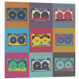 Tableau en PVC  Cassettes colorées