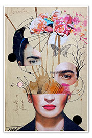 Poster  Frida Kahlo pour les novices - Loui Jover