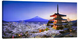 Tableau sur toile  Pagode Chureito et Mont Fuji à Fujiyoshida, Japon - Jan Christopher Becke